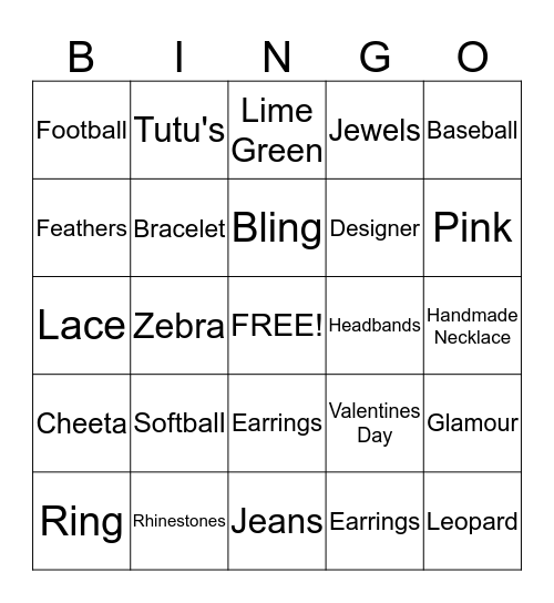 Frogstones Blingo Bingo Card