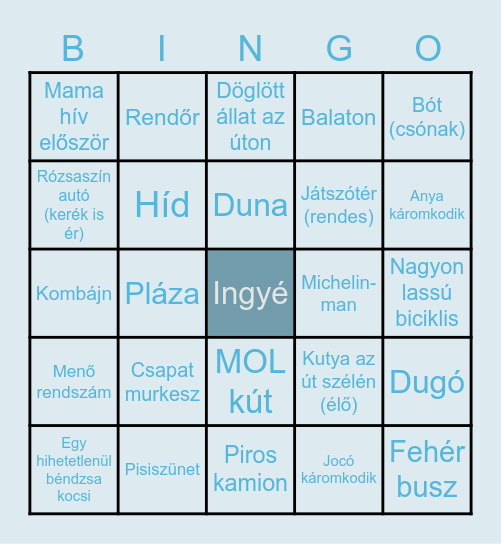 Balatonfelé Bingó Bingo Card