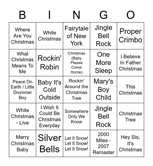 MIKE'S CRIMBO Bingo Card