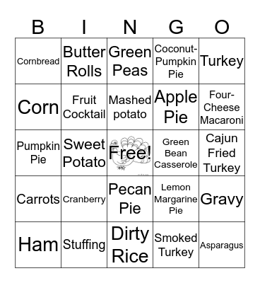 Thanksgiving Bingo Card