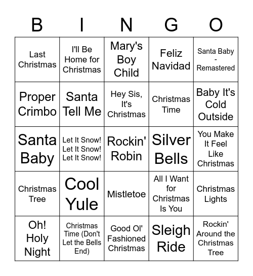 Mike's CRIMBO Bingo Card