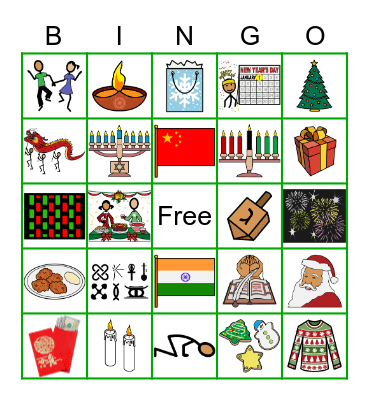Holidays Around the World Bingo Card