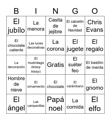 Palabras de celebración Bingo Card