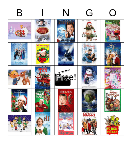 Christmas Movie Bingo 2022 Bingo Card