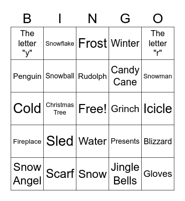 Winter Bingo Card