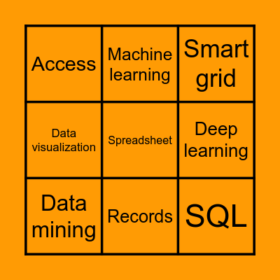Analytics Bingo! Bingo Card