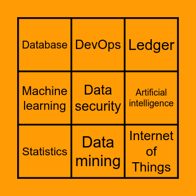 Analytics Bingo! Bingo Card