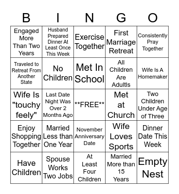 Unstoppable Love Bingo Card