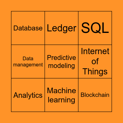 Analytics Bingo Card
