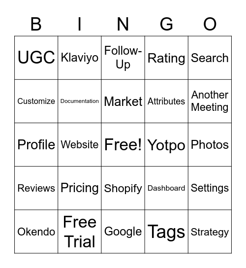 Help Me Get Through Another Meeting Bingo Card