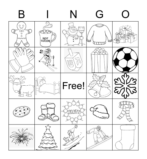 Holiday Bingo Card