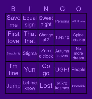 Gukielvr Bingo Card