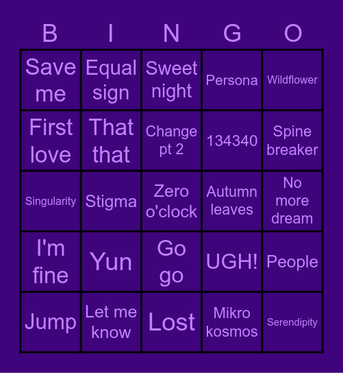 Gukielvr Bingo Card