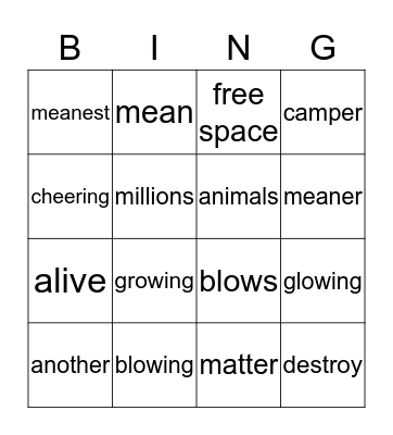 Bingo Card