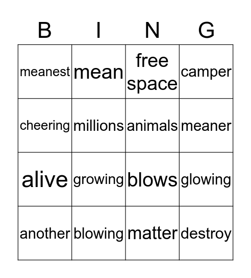 Bingo Card