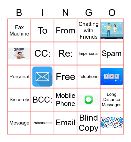 Texting, Email & Telephone Manners Bingo Card