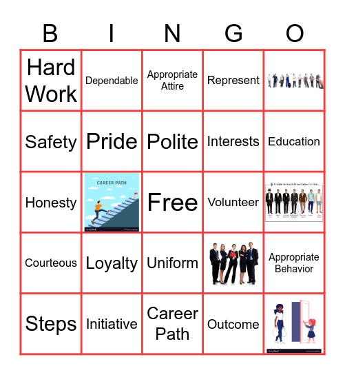 Workplace & Volunteering Behaviors Bingo Card