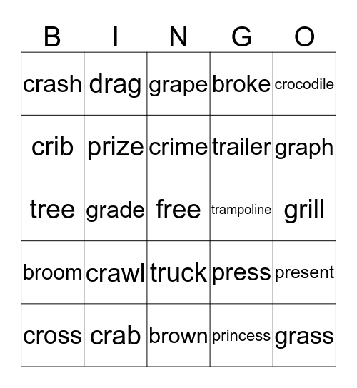 Blends Bingo Card