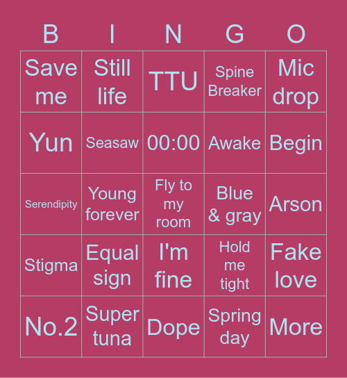 2014_Anushka Bingo Card