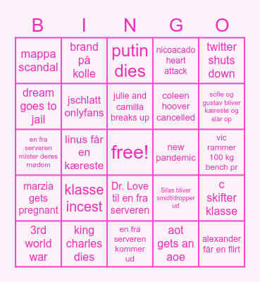 2023 bingo Card