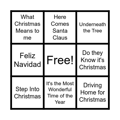 Christmas 2022 Bingo Card