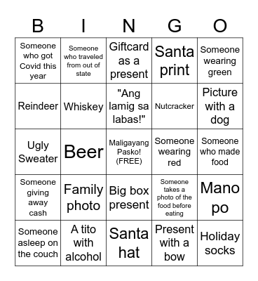 Pasko Nanaman °˖✧◝(⁰▿⁰)◜✧˖° Bingo Card