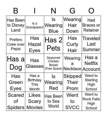 Employees of CGH Bingo Card