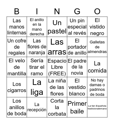 ¡Es Una Boda! Bingo Card