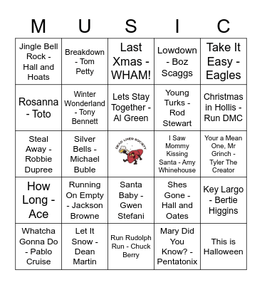 XMAS & Yacht Rock! Bingo Card