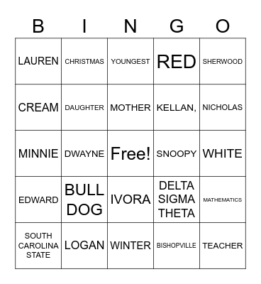 delo Bingo Card