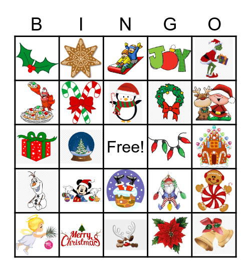 Christmas Bingo Card