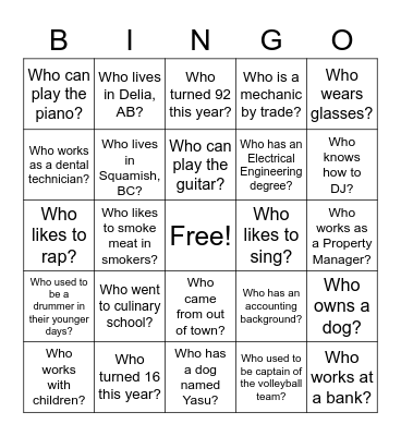 BINGO Card