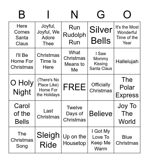 CHRISTMAS 2 Bingo Card