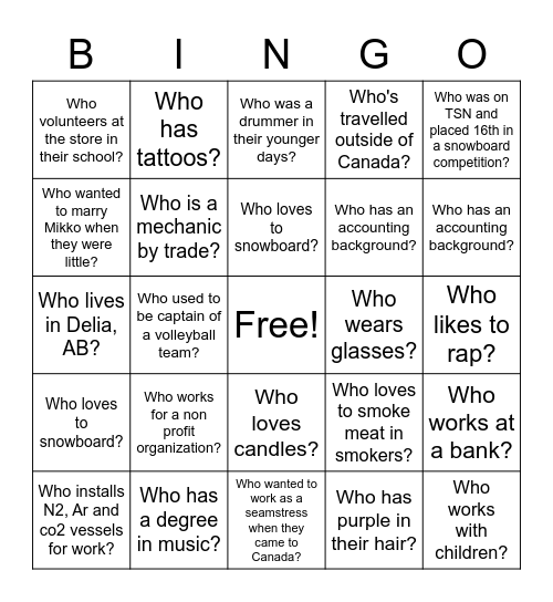 BINGO Card