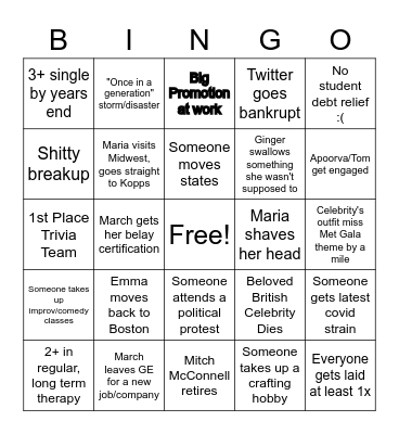 2023 Bingo Card