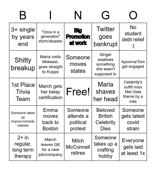 2023 Bingo Card