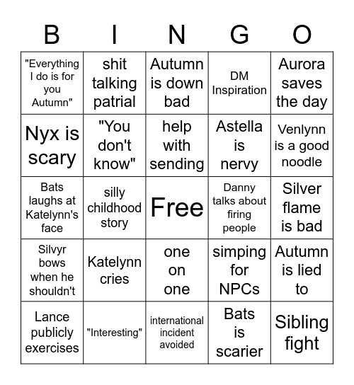Royal bingo Card