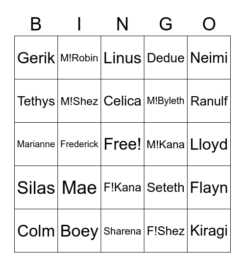 FEH Book 7 Seasonal Heroes Wants Bingo Card