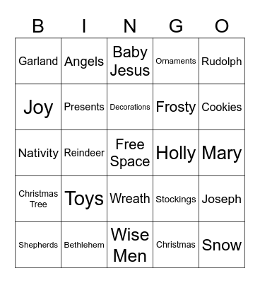 Christmas Bingo Card