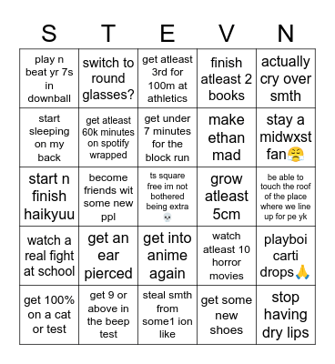 2023 bingo Card