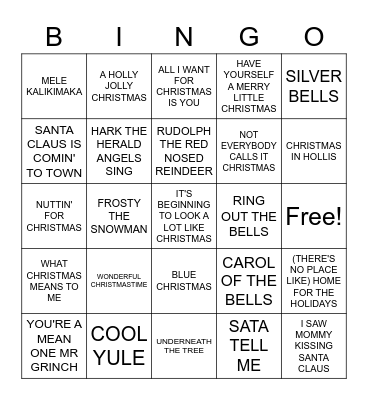 X-MAS COVER ALL Bingo Card