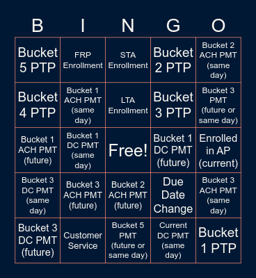 Will's Not Here BINGO Card