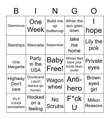 Christmas Eve Cosgrove Singo Bingo Card