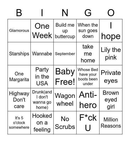 Christmas Eve Cosgrove Singo Bingo Card