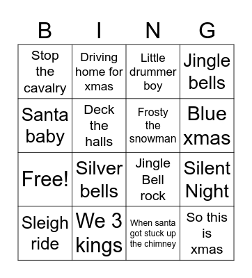 Xmas Bingo Card