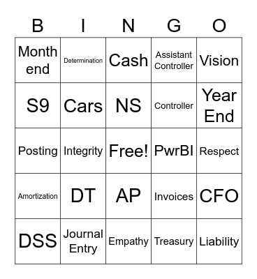 CARite Accounting! Bingo Card