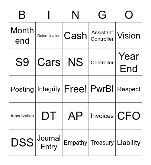 CARite Accounting! Bingo Card