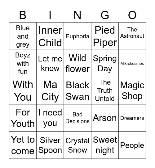 @NadiaMalik07 Bingo Card