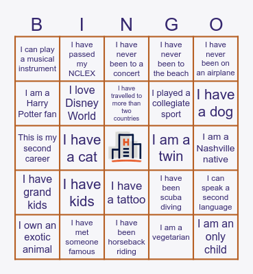 Getting to Know You Bingo Card