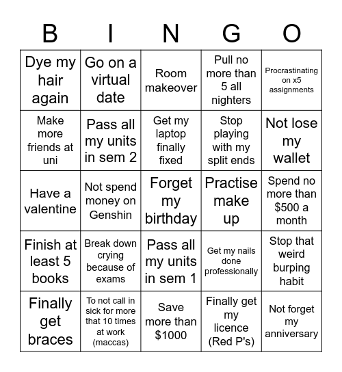 Rhyz - 2023 Bingo Card